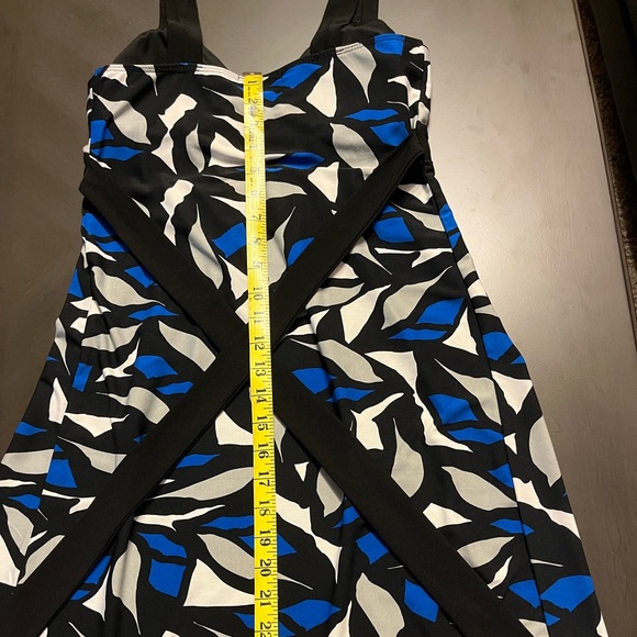 Impress medium sundress with ties with blue, grey, white and black - Picture 2 of 7